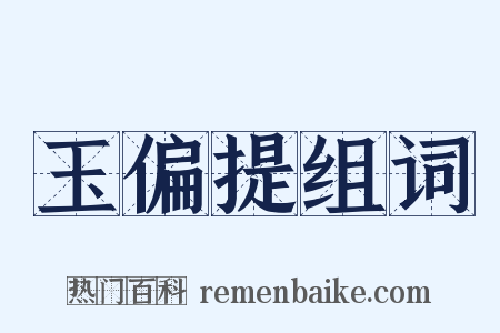 玉偏提组词是什么意思的图片